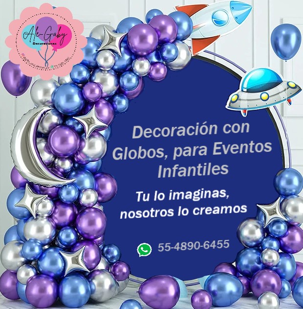 Decoración con globos para eventos infantiles